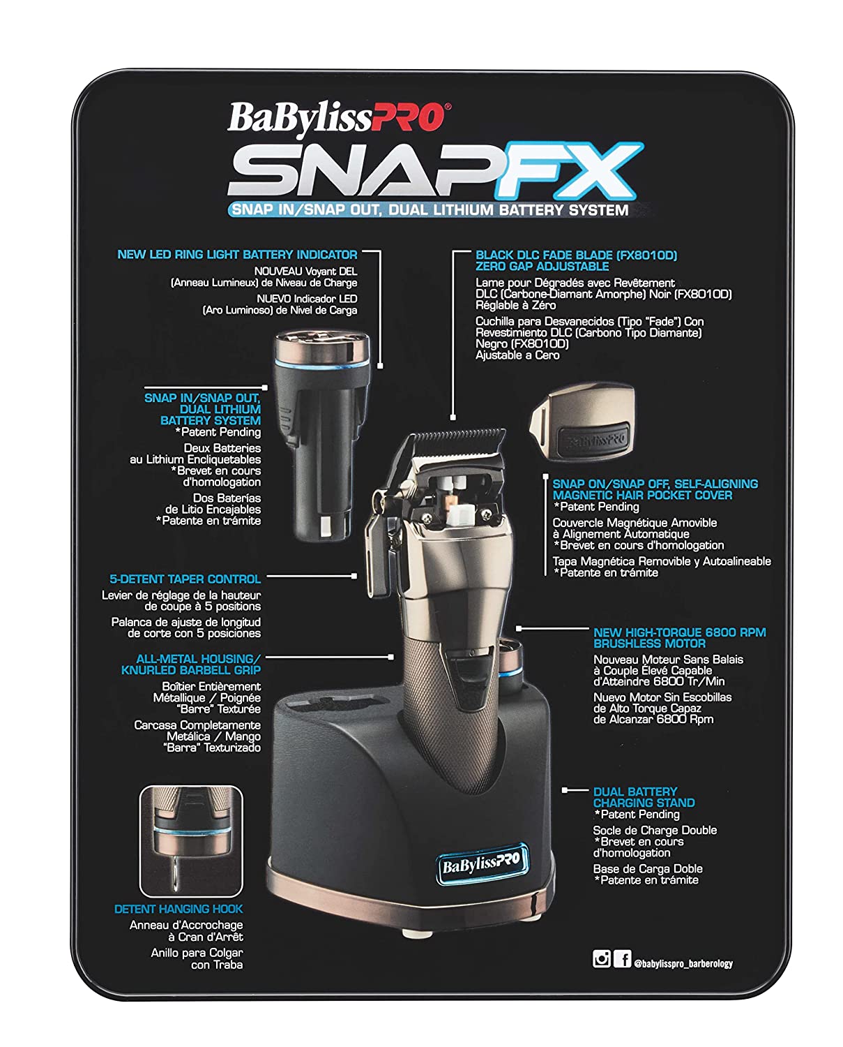 Máquina BabylissPro Clipper Snap FX890UZ