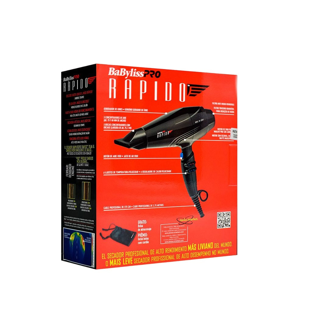 Secador BabylissPro Rápido BABF7000CL